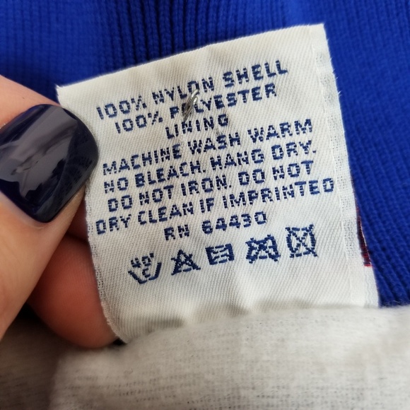 Vintage blue bomber jacket with name embroidered - Picture 3 of 8